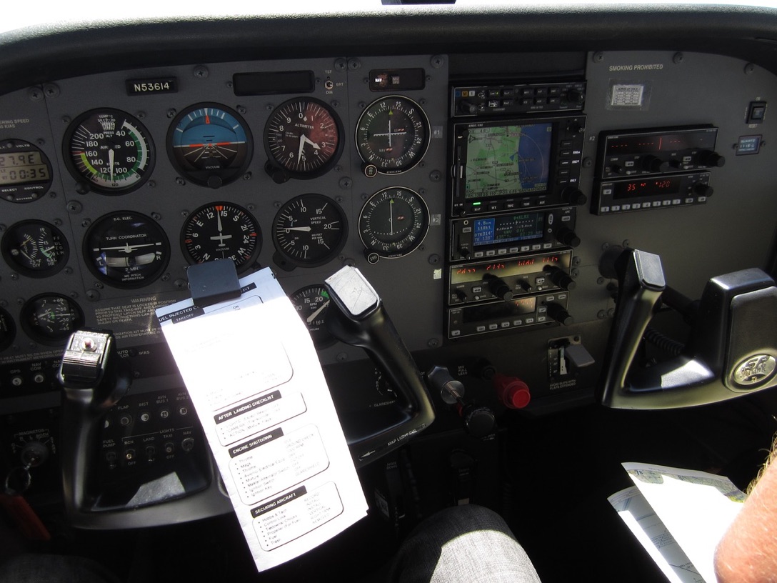 Photo of an airplane's instrument panel