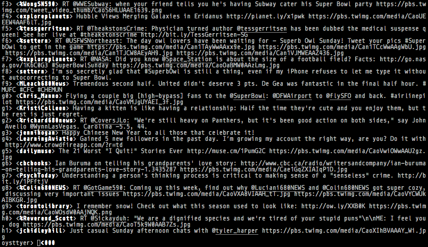 Oysttyer a Twitter Command Line Interface | lateweb.info